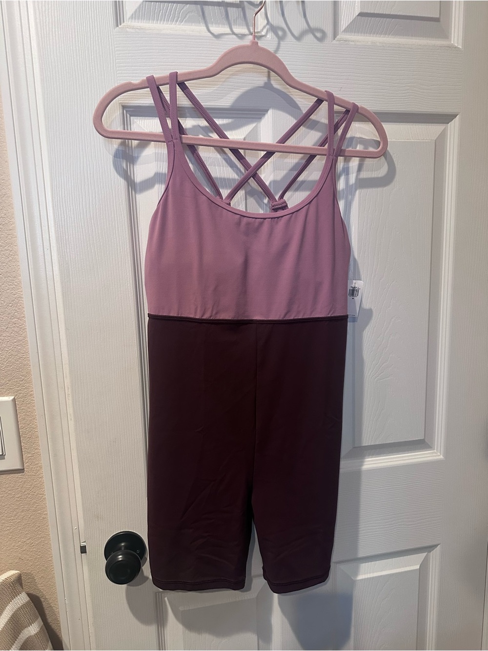 Two-Tone Mauve & Plum Strappy Romper
